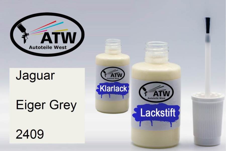 Jaguar, Eiger Grey, 2409: 20ml Lackstift + 20ml Klarlack - Set, von ATW Autoteile West.